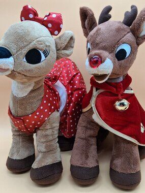 Rudolph The Red Nosed Reindeer And Clarice Build-A-Bear Plush (no sound/lights )